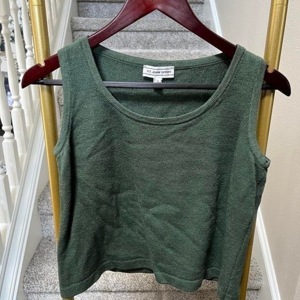 St. John Sport Santana knit wool luxury sleeveless top ren faire boutique